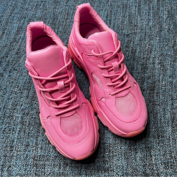 Steve Madden Bolt Chunky Pink Sneakers - Picture 2 of 9